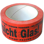 PP  Klebeband  * VORSICHT GLAS *